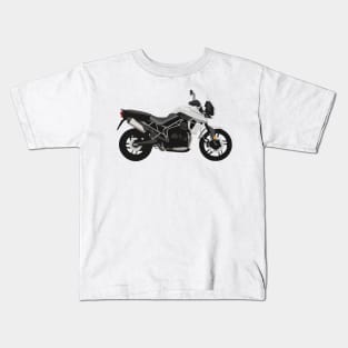 Motorcycle Triumph Tiger 800 XRx white Kids T-Shirt